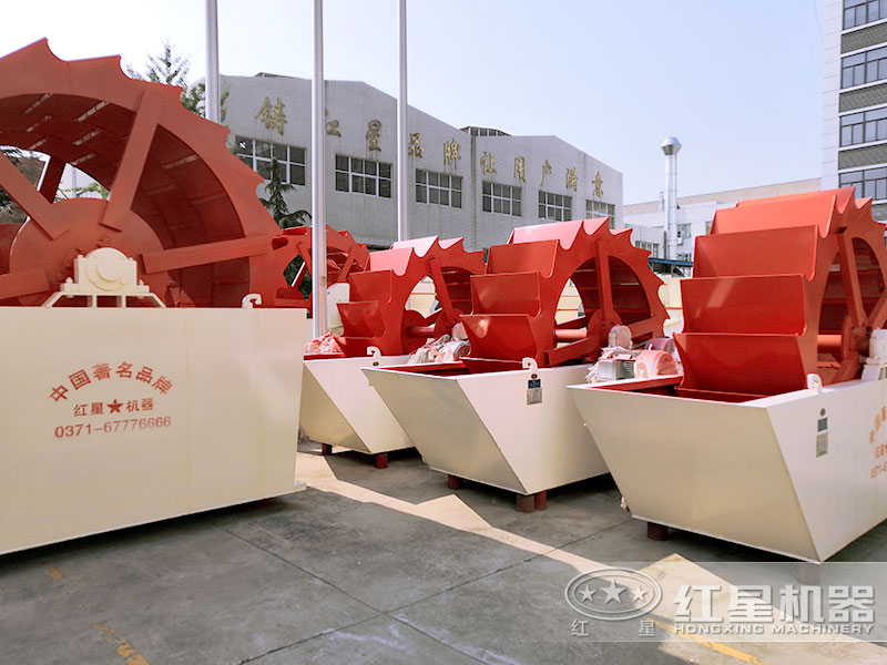 輪斗洗石機(jī)車(chē)間展示，規(guī)格多