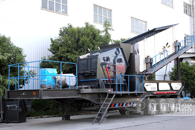 車載移動打石子機(jī)正面大圖