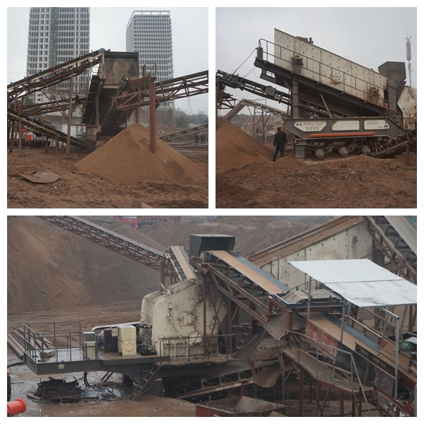紅星流動山石破碎機(jī)現(xiàn)場圖