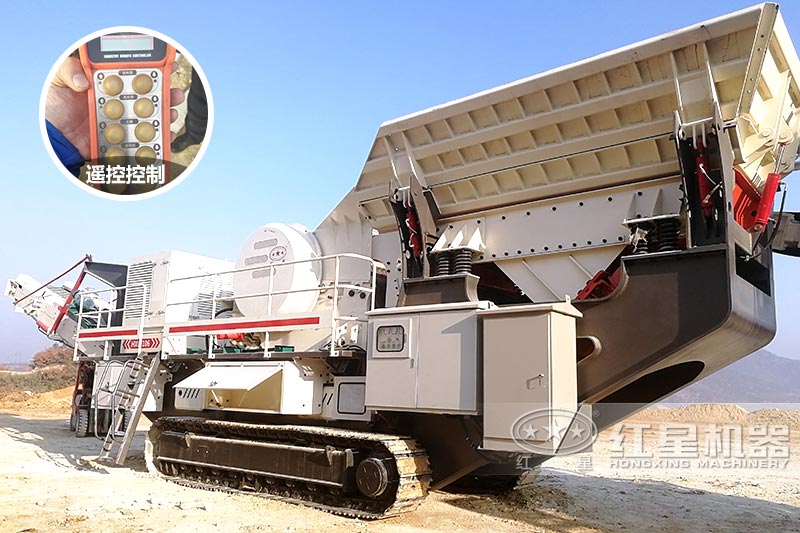 履帶碎石機現(xiàn)場，可安排客戶就近現(xiàn)場考察