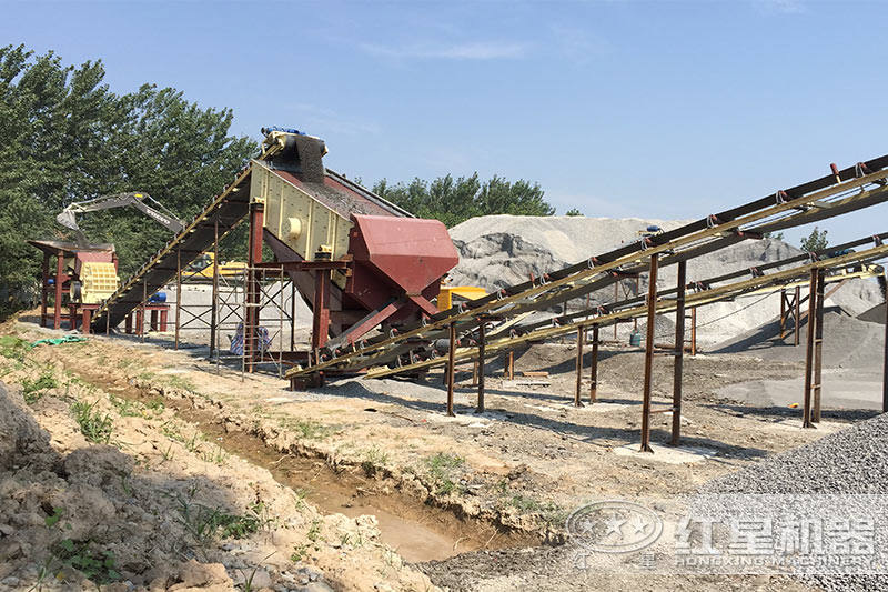 紅星沙石生產線客戶現(xiàn)場
