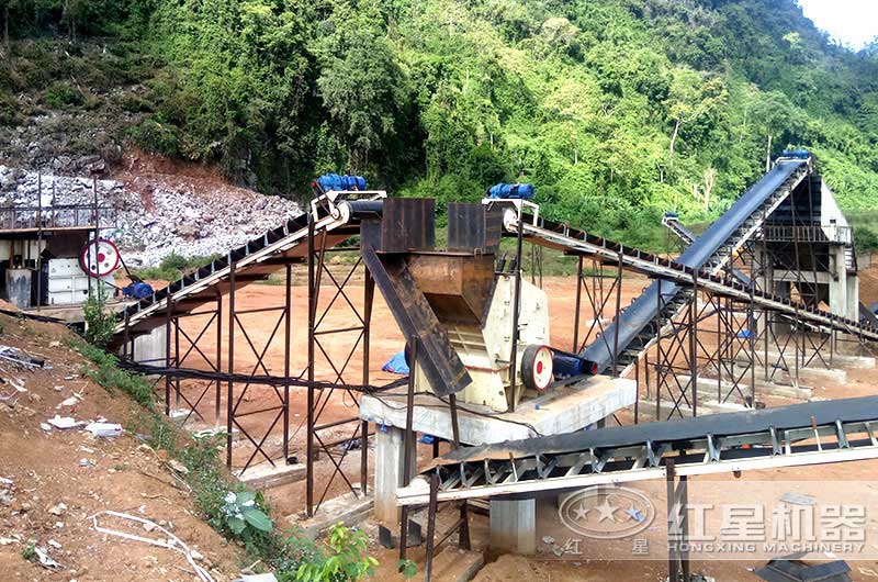 不同種類(lèi)的礦山碎石機(jī)可以組成一條破碎生產(chǎn)線