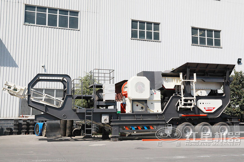 鄂破移動(dòng)式破碎站，粗碎進(jìn)料口大
