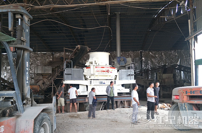 HVI制砂機(jī)客戶生產(chǎn)現(xiàn)場(chǎng)